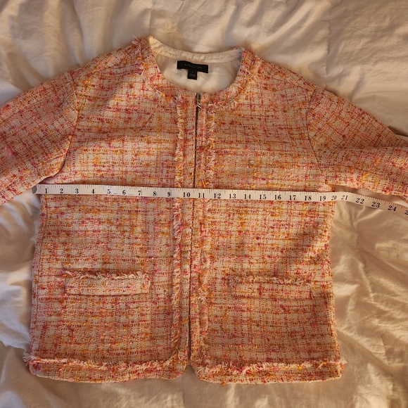 Ann Taylor confetti jacket orange/pink/beige size 0 BNWT - Picture 5 of 12